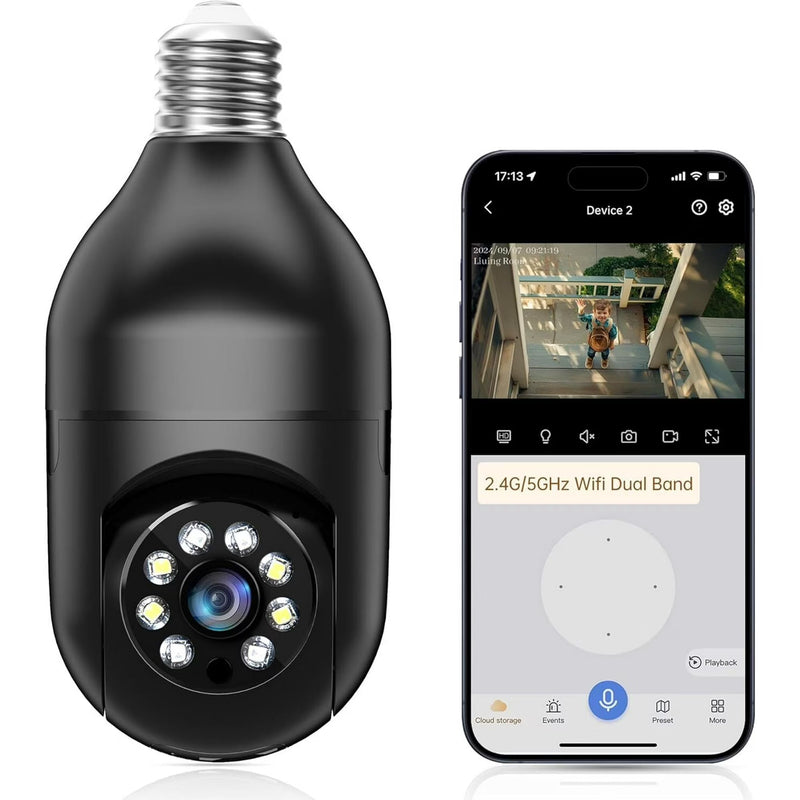 Sight Security® Ampoule intelligente 360° avec caméra de sécurité intégrée (BF)