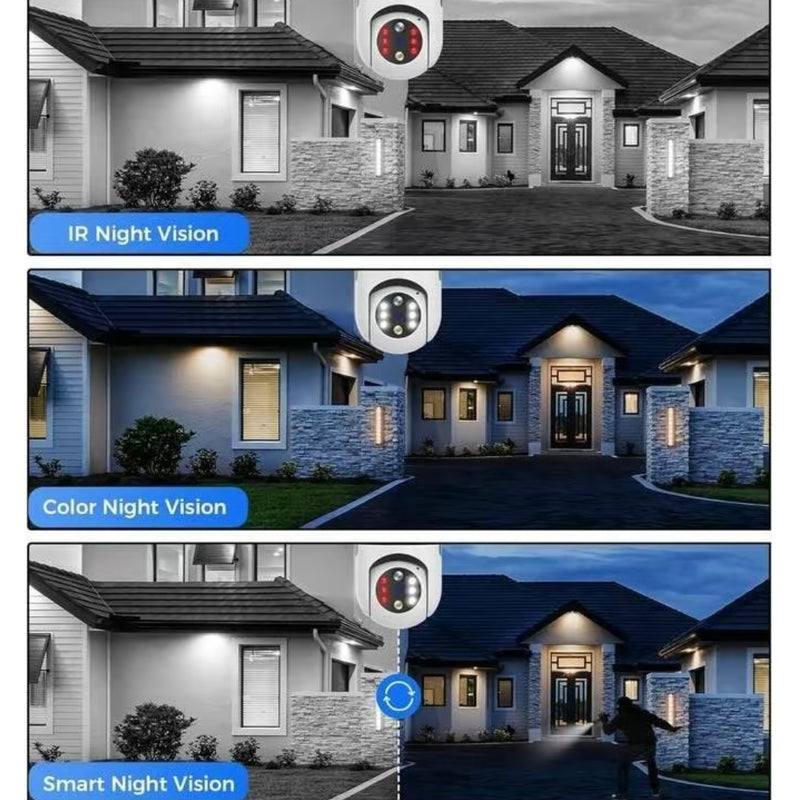 Sight Security® Ampoule intelligente 360° avec caméra de sécurité intégrée