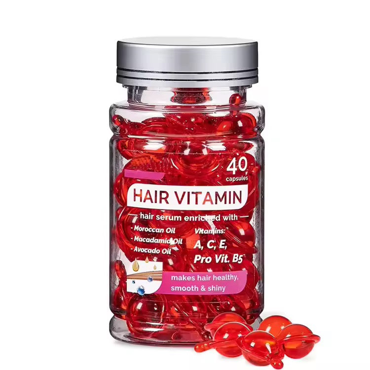 Hair Treatment Serum | Formule avancée en Vitamines ACE Pro B5 avec 40 capsules