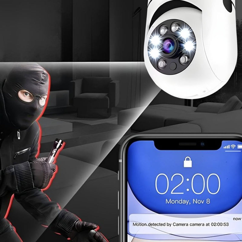 Sight Security® Ampoule intelligente 360° avec caméra de sécurité intégrée