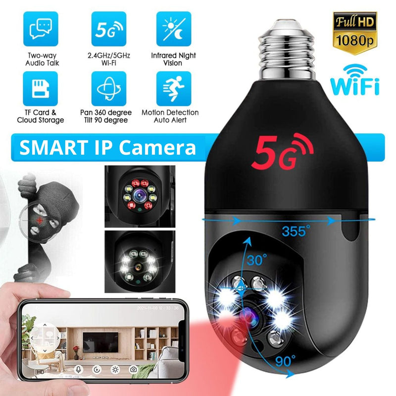 Sight Security® Ampoule intelligente 360° avec caméra de sécurité intégrée (BF)