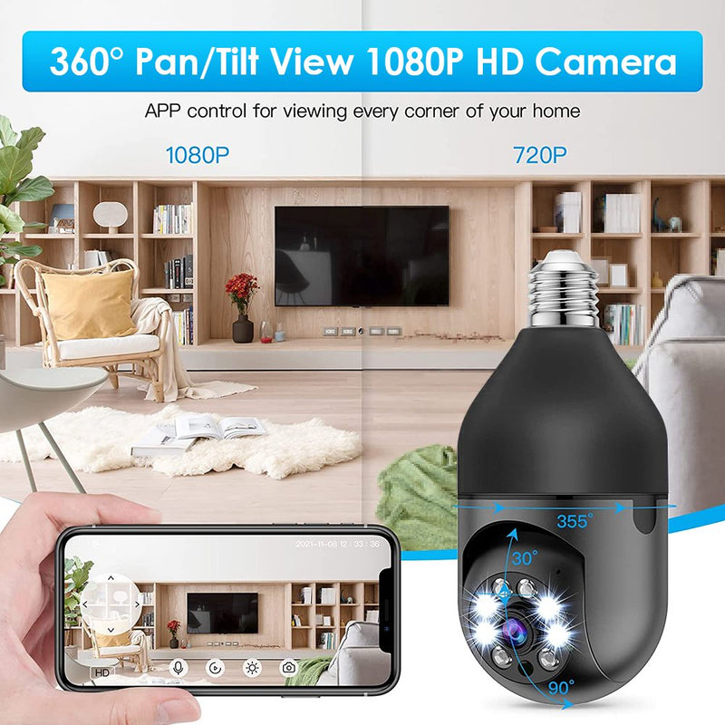 Sight Security® Ampoule intelligente 360° avec caméra de sécurité intégrée (BF)